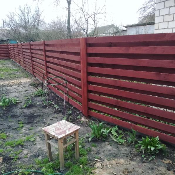 Деревянный забор установка Гомель