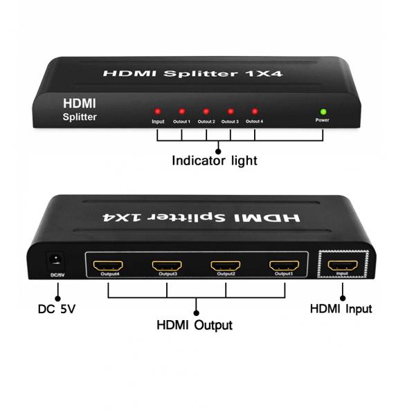 Продам активный HDMI сплиттер/резветвитель 1 вход, 4 выхода