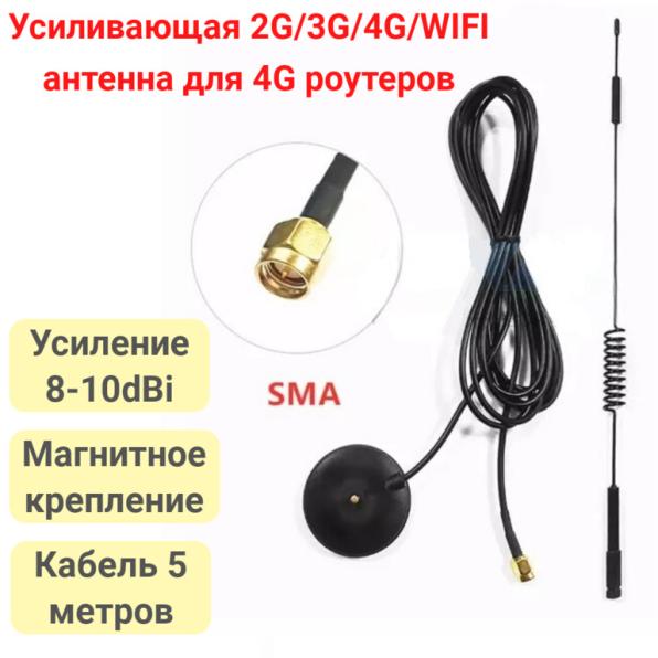 Продам усиливающую 2G/3G/4G/WIFI антенну для 4G роутеров с 5-ти метров