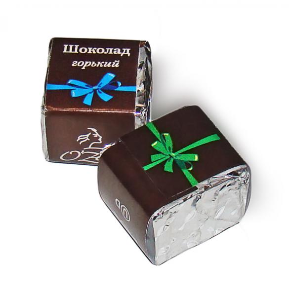Шоколад с логотипом в необычных формах — кубики и стики