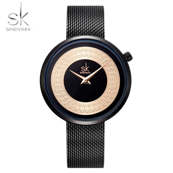 Дизайнерские женские кварцевые часы Shengke
