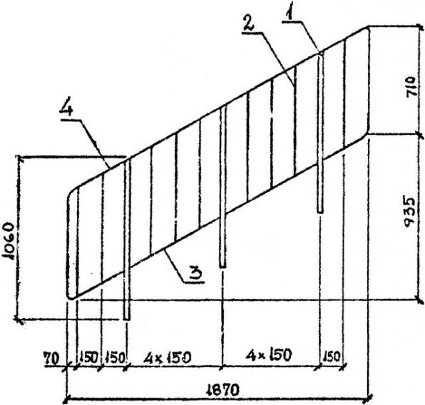 Перила ОМ-11-1 - стальные ограждения лестниц