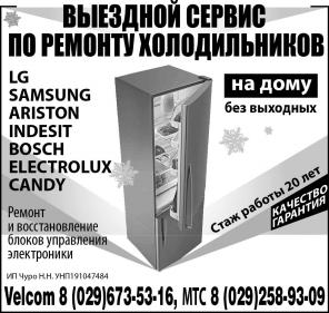 Ремонт холодильников импортного производства в городе Несвиже