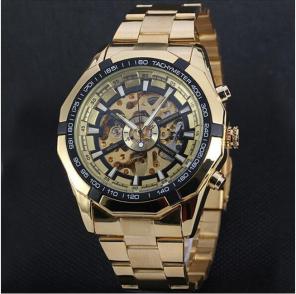 Мужские часы скелетоны Winner Luxury Gold с тахиметром за 2990 руб