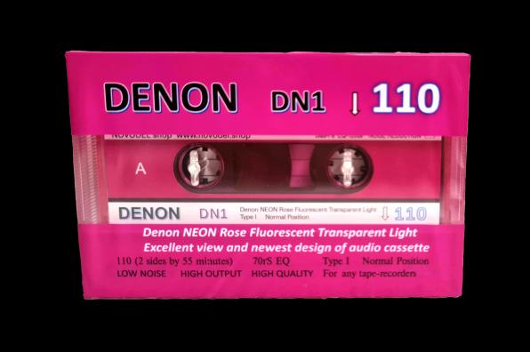 Аудиокассета неоновая розовая DENON DN1/110