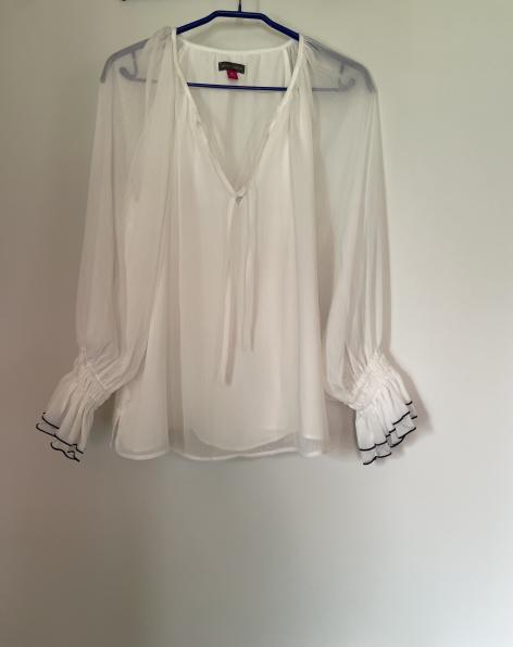 Блузка женская белая нарядная шифон