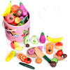 Игрушки детские оптом. Фрукты и овощи на магнитах, 17 предметов