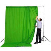 Фон тканевый B-33 (290х300см) зелёный PhotoShop. Зелёный тканевый фон.