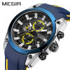 Синие спортивные часы для мужчин MEGIR