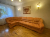 Угловой диван замшевый оранжевый