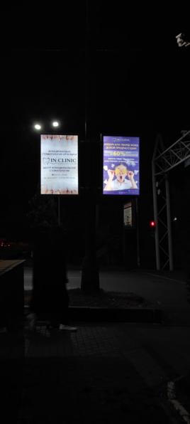 Реклама на фонарный столб освещения или придорожную опору Алматы