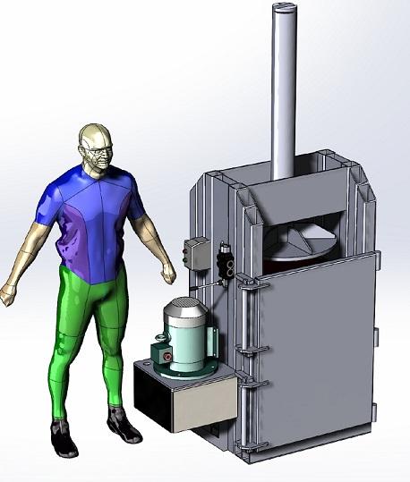 Пресс-пакетировщик вертикальный для бочек Кубер-20ВБ