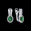 Серьги с изумрудом