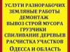 Демонтаж, землянные работы, уборка участка, спил с вывозом Одесса